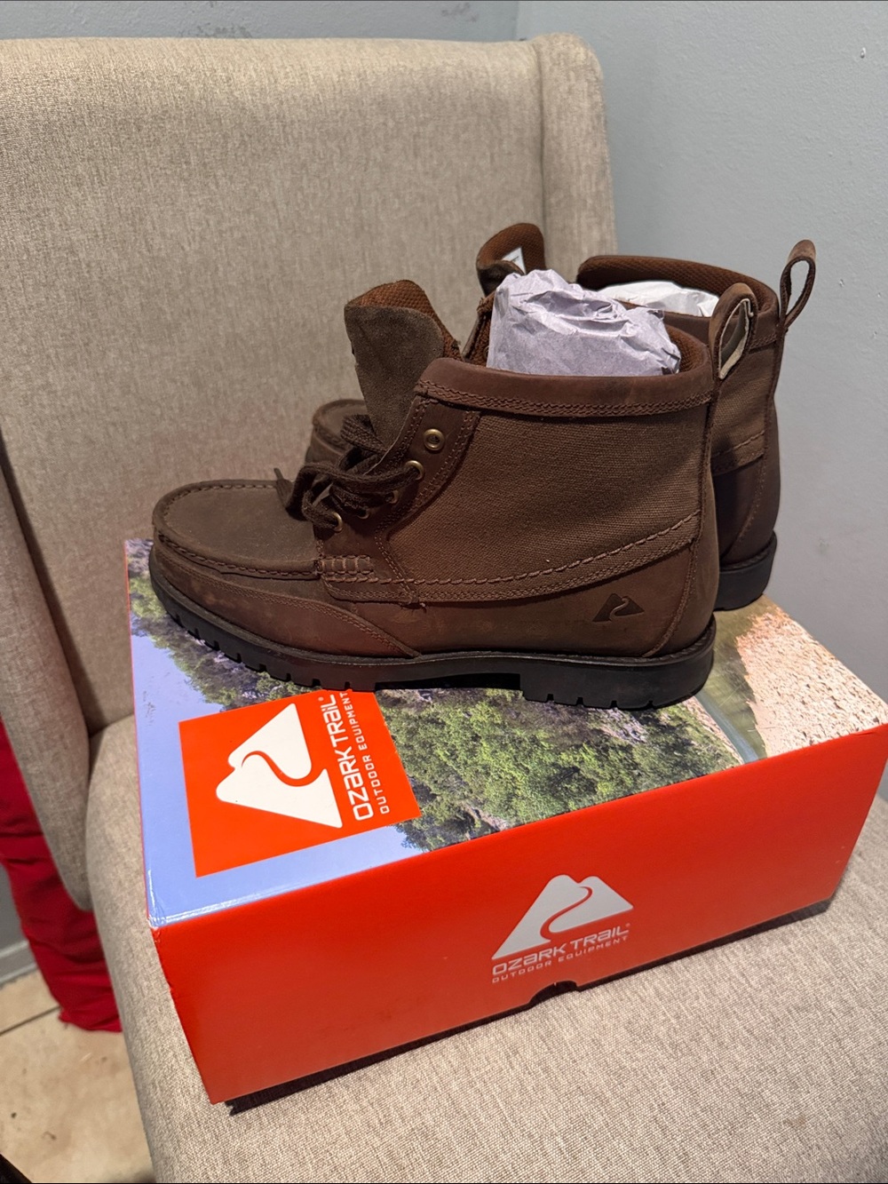 Ozark Trail Brown Men's Canvas Chukka Boots